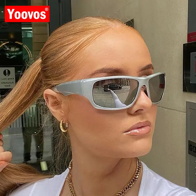 

Yoovos стимпанк Y2K солнцезащитные очки для женщин 2022 винтажные Роскошные Брендовые очки для мужчин Панк высококачественные очки ретро Gafas De Sol