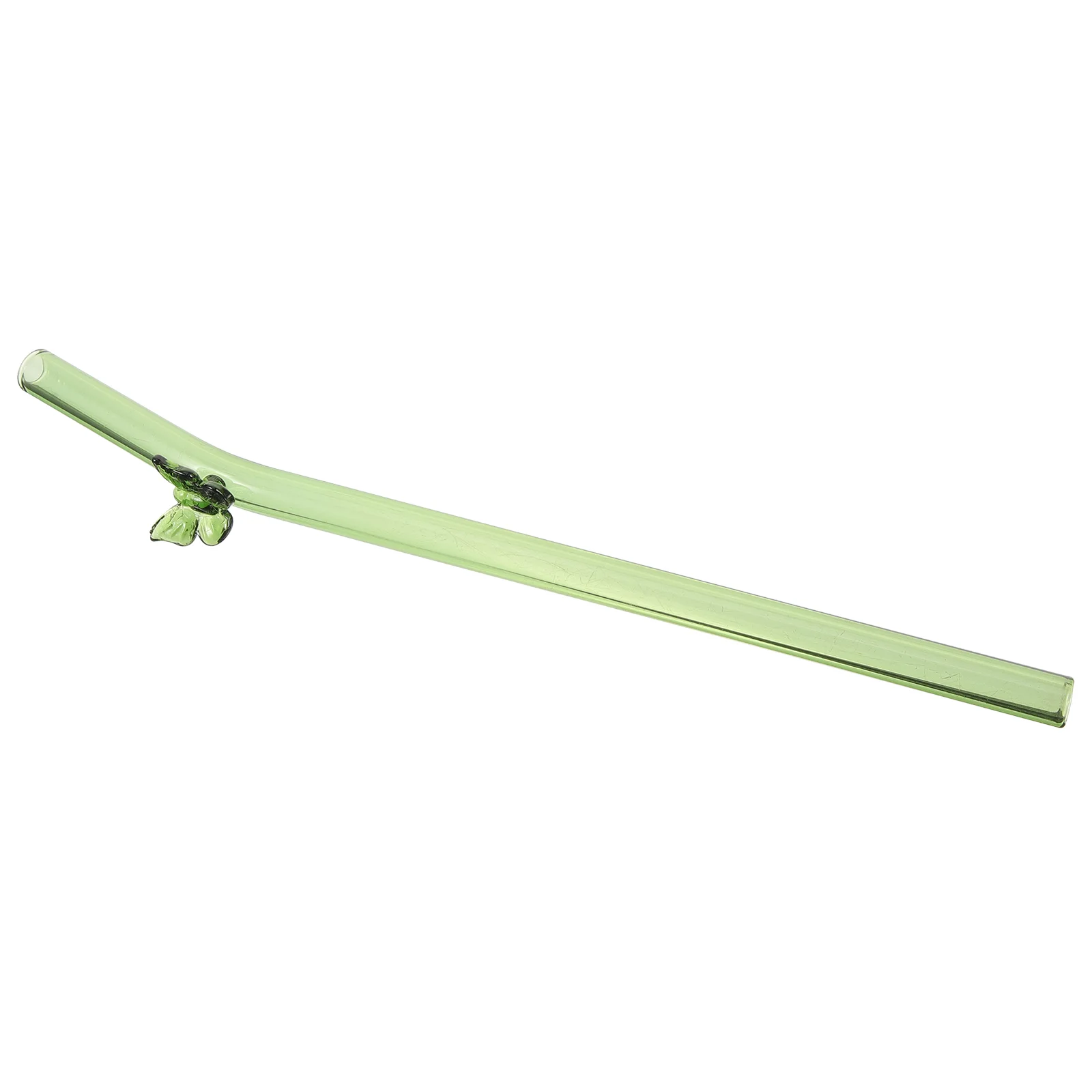 

Heat-resistant Glass Straw Color Butterfly Milk Tea Juice Colorful Drinks Reusable Straws