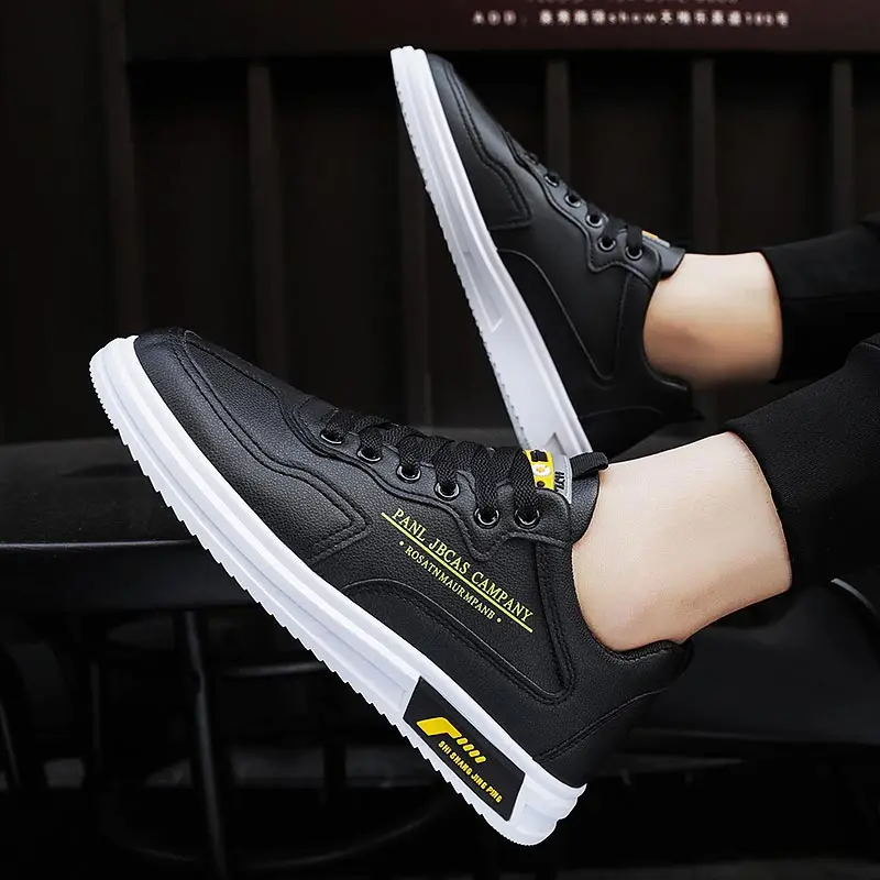 

Кроссовки мужские из ПУ кожи, модная спортивная обувь для бега и тенниса, для дайвинга, белые, на весну