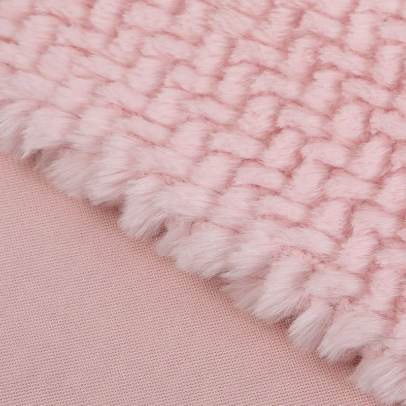 Имитация кроличьего меха плюшевая ткань розовый красный белый серый DIY
