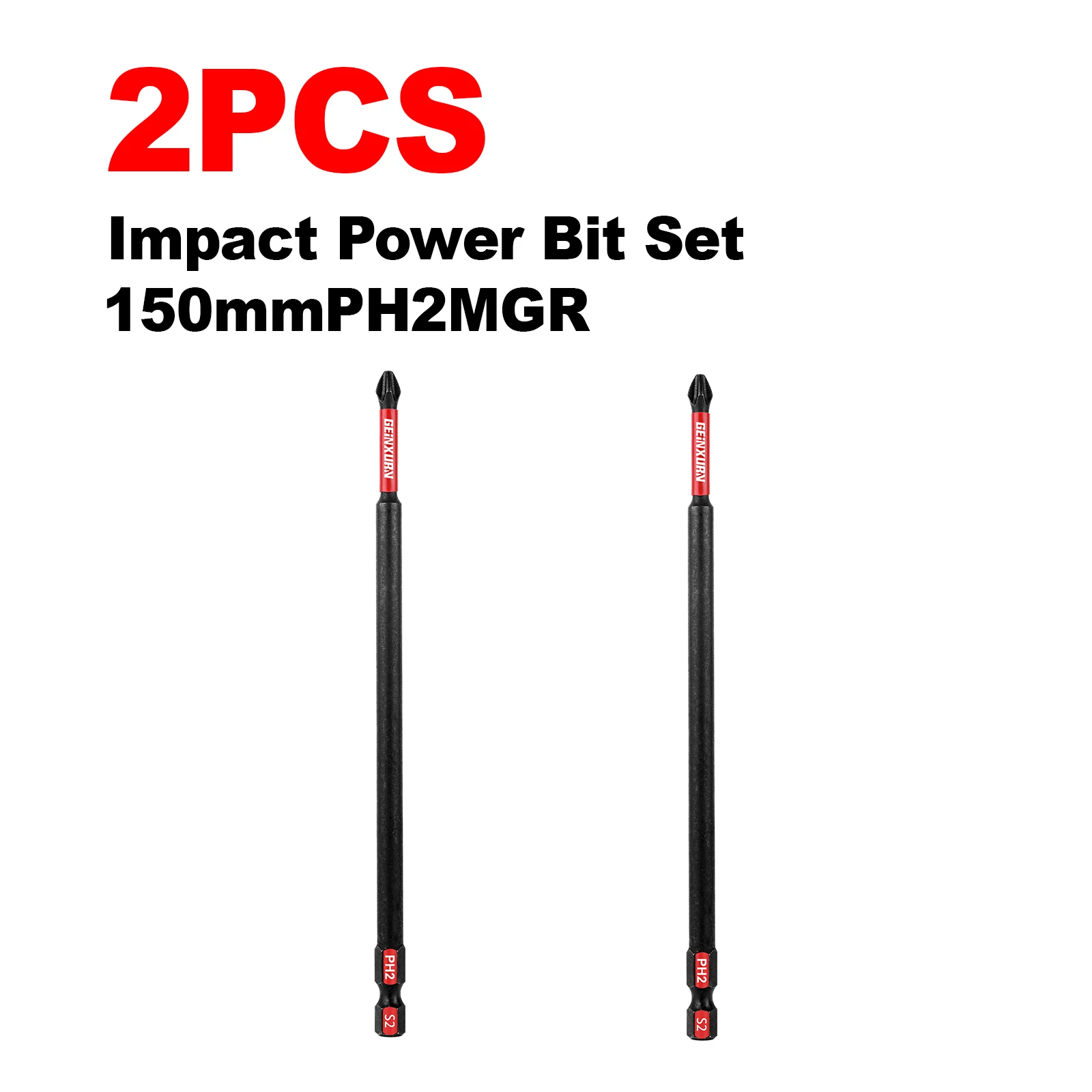 

Geinxurn Magnetic # 2 Phillips 6-дюймовые отвертки, набор ударных прочных отверток PH2