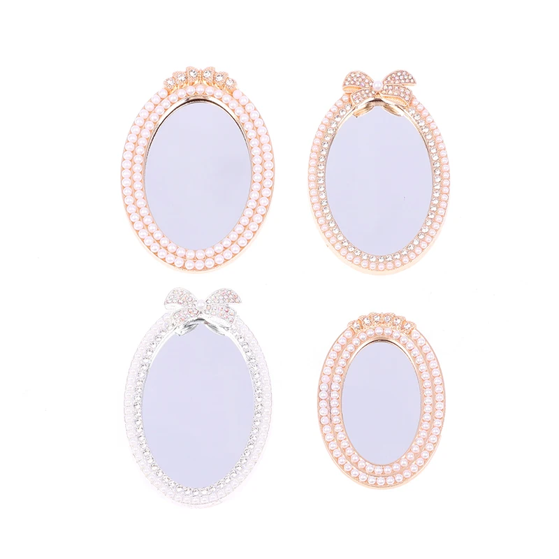 

1/12 1/6 Dollhouse Miniature pearl Frame Accessories Furniture Miniature Mirror Wall Room Mirror Doll House Mirror New