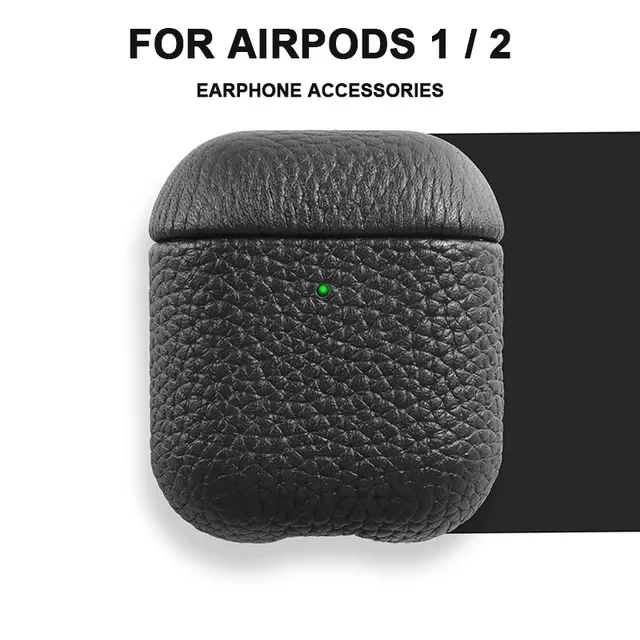 

Factory Direct Selling Pro Case 100% Genuine Leather Case For Airpods 3 / 2 / Pro Leather Cases Case Lychee Pattern Cowhide Case