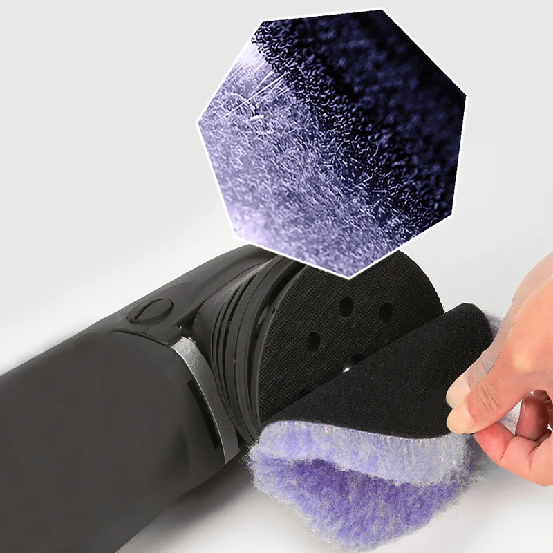 

5inch SPTA Purple Wool Pad High Density Lambs Woollen Polish Buffing Pad Artificial Wool Polishing Pad For Car Polisher