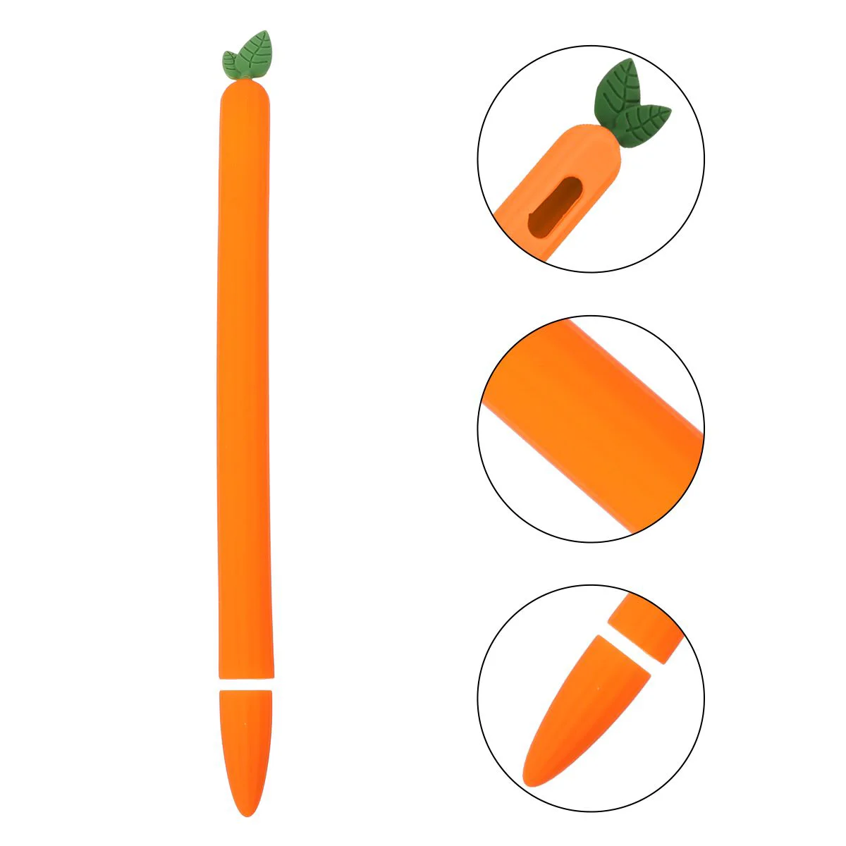 

Stylus Cover Pen Carrot Silicone Sleeve Protectorcase Touch Holder Shaped Cap Accessoriesportable