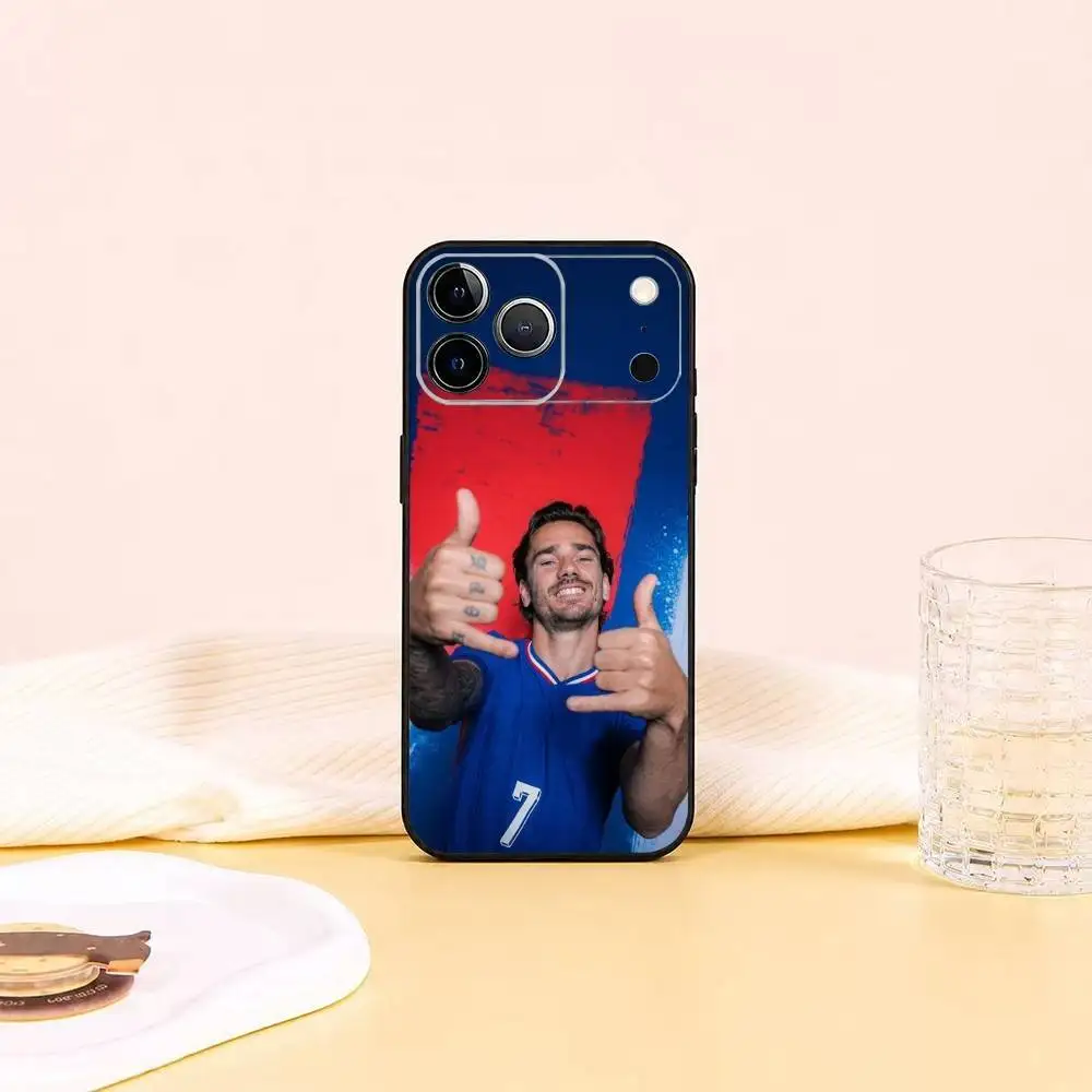 Чехол для телефона с изображением футболиста Антуана Гризманна для iPhone 17, 16, 15, 14, 13, 12, 11 Plus, Pro Max, XS, мягкий силиконовый черный чехол (art.: 3920db6edf018) - 3920db6edf018