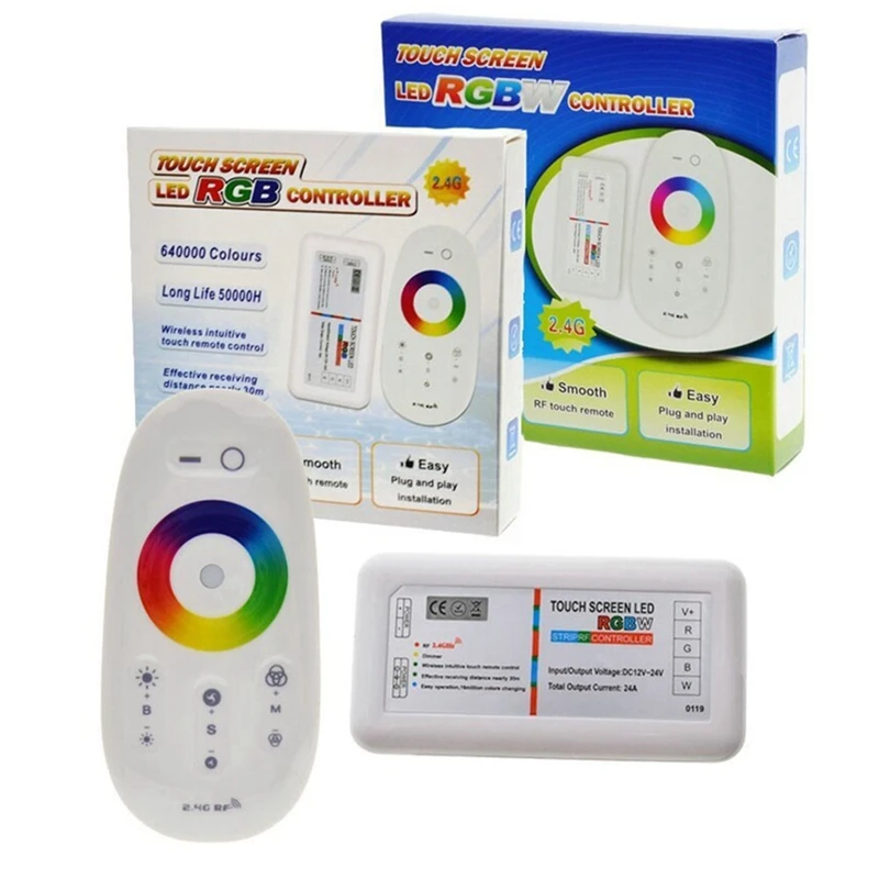 

2.4G RGB Single Dimming Controller LED Full Touch Remote Controller DC12V-24V Low-Voltage Light String Controller