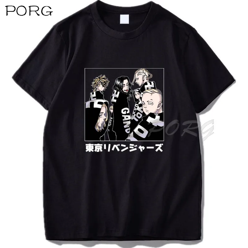 

Tokyo Manji Gang Japanese Anime T Shirt Men Cartoon Graphic Tees Punk Harajuku T-shirt Male Harajuku Clothes Gothic Clothing