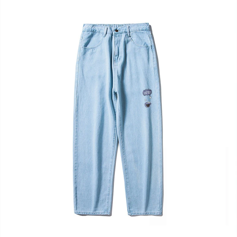 European and American Men's Jeans Loose Straight Wide Leg Loose Trousers Fashion Streetwear Ins Hot Selling Brand Men's Clothing