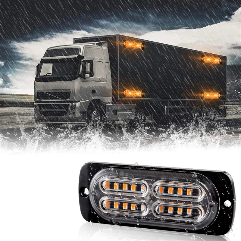 

12-24V 20-LED Super Bright Emergency Strobe Warning Waterproof Flash Strobe LED Light Bar side marker light for Car Truck SUV