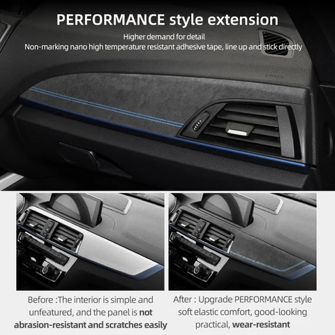 Для BMW F20 F21 F22 F23 из алькантары, панель приборной панели, накладки для приборов, наклейки для выступлений, аксессуары для тюнинга салона автомобиля