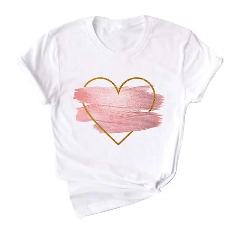 

Стильная летняя футболка с принтом, милая женская футболка, белая футболка с коротким рукавом