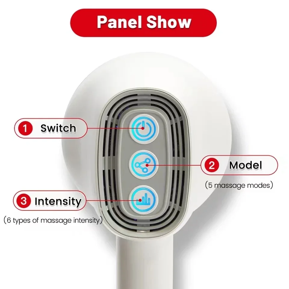 Электрический Вибрационный Массажер Для Сжигания Жира Красный Глубокие Ткани