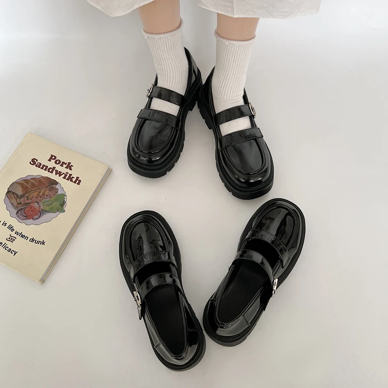 

Summer Shoes Ladies Clogs Platform All-Match 2022 Fashion Women's Oxfords Female Footwear Creepers Comfortable Modis New Leather