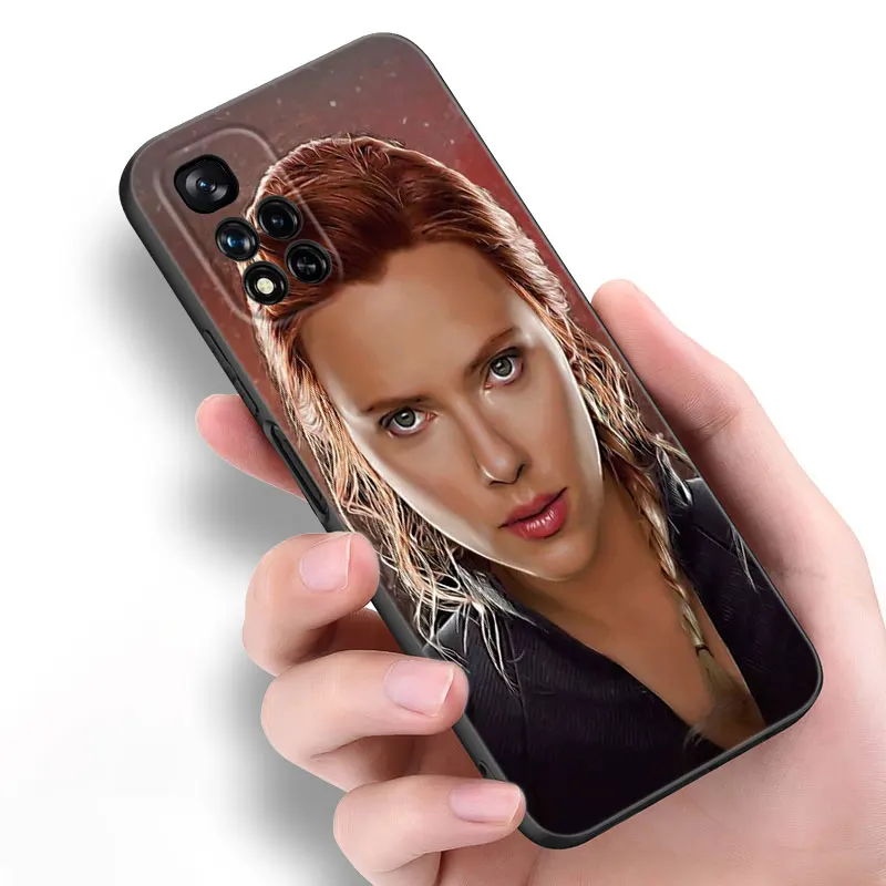 Marvel Black Widow Silicone Phone Case For Xiaomi POCO X3 X4 NFC F4 GT F5 F6 M4 M6 X5 X6 NEO Pro 5G M5