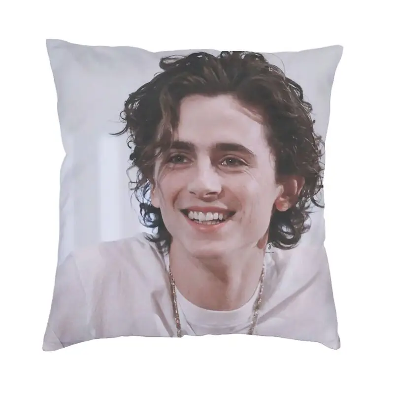 

Timothee Chalamet Smile Nordic Throw Pillow Covers Home Decorative Actor Star Cushions for Sofa