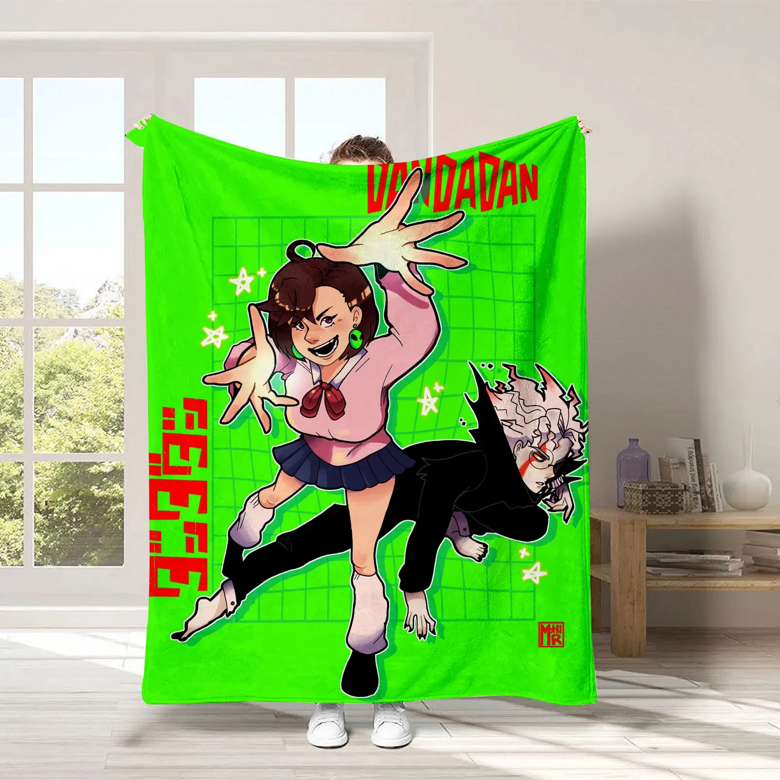 Горячее одеяло в стиле аниме Dandadan мягкий ковер достаточно дивана кемпинга