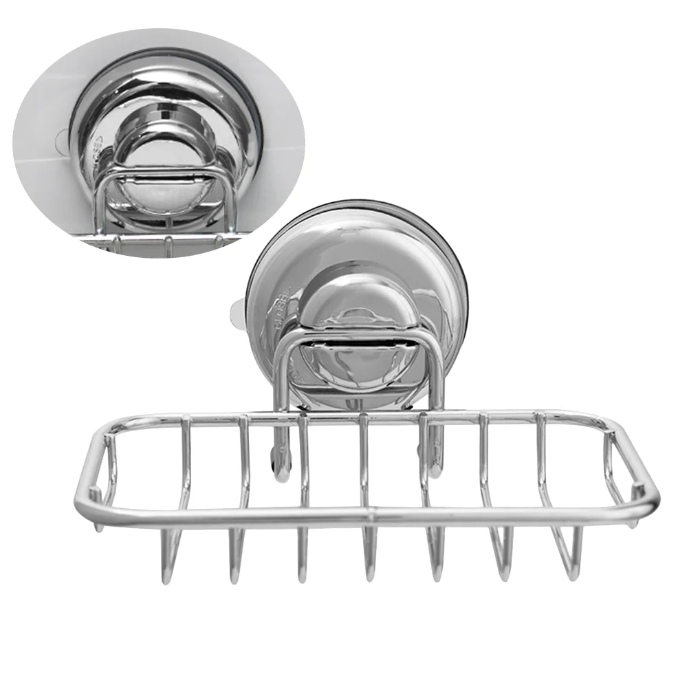 

1pc Soap Holder Stainless Steel Soap Box Wall-mounted Soap Dish Suction Wall Soap Holder for Hotel Home Office Bathroom