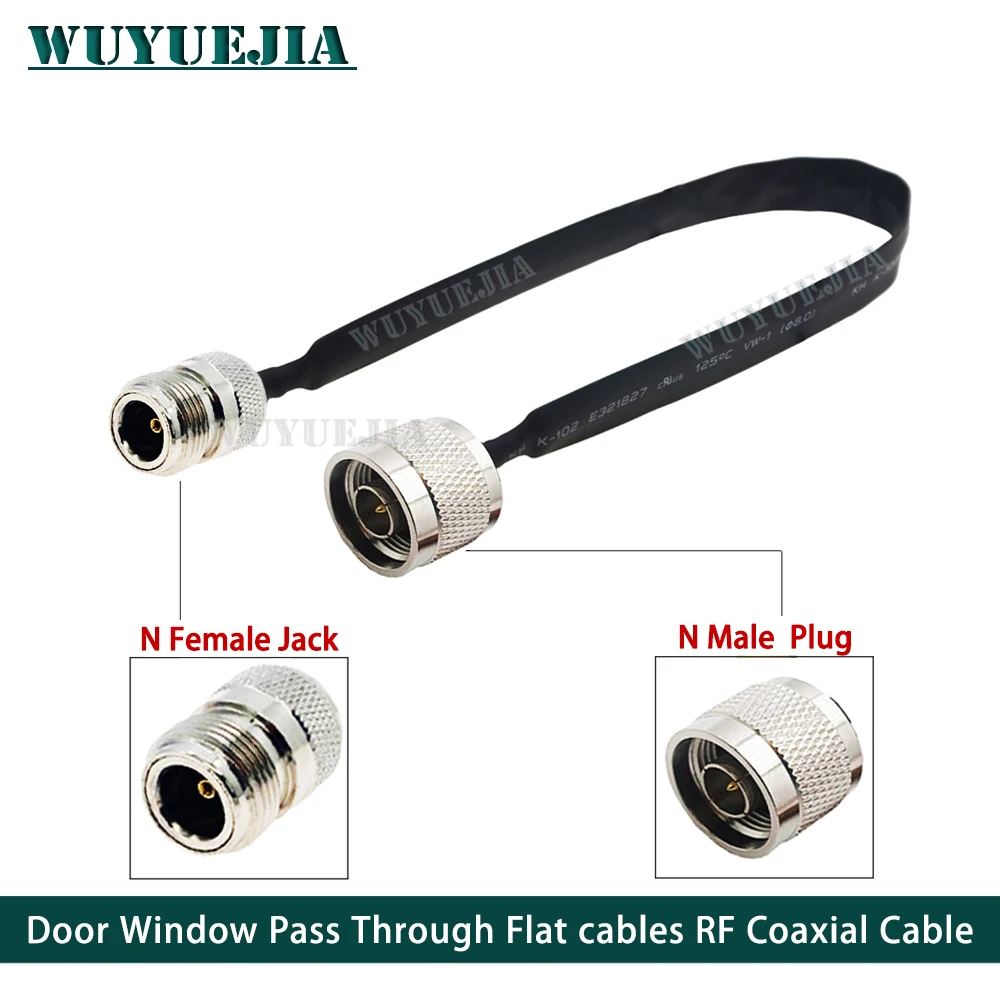 

Новый плоский коаксиальный кабель PL259 N со штекером «папа» на гнездо «мама» 50 Ом RF Coax Pigtail, Удлинительный шнур 20 см ~ 40 см