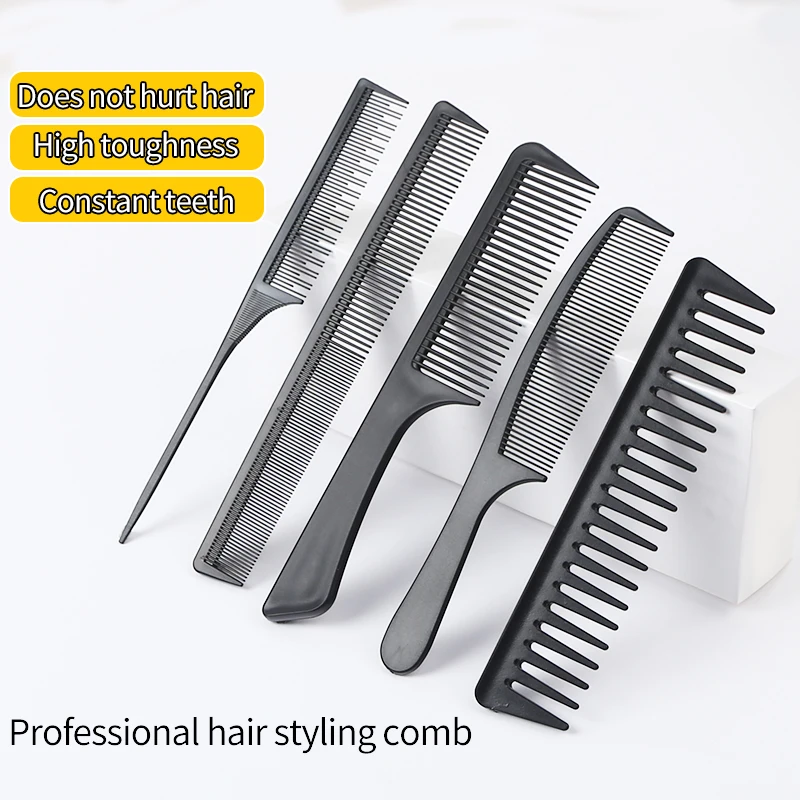 

Black ABS Comb Men Hair Brush Women Rat Tail Comb Barber Tools Salon Barber Hairdresser Professional Accessories Barber Supplies