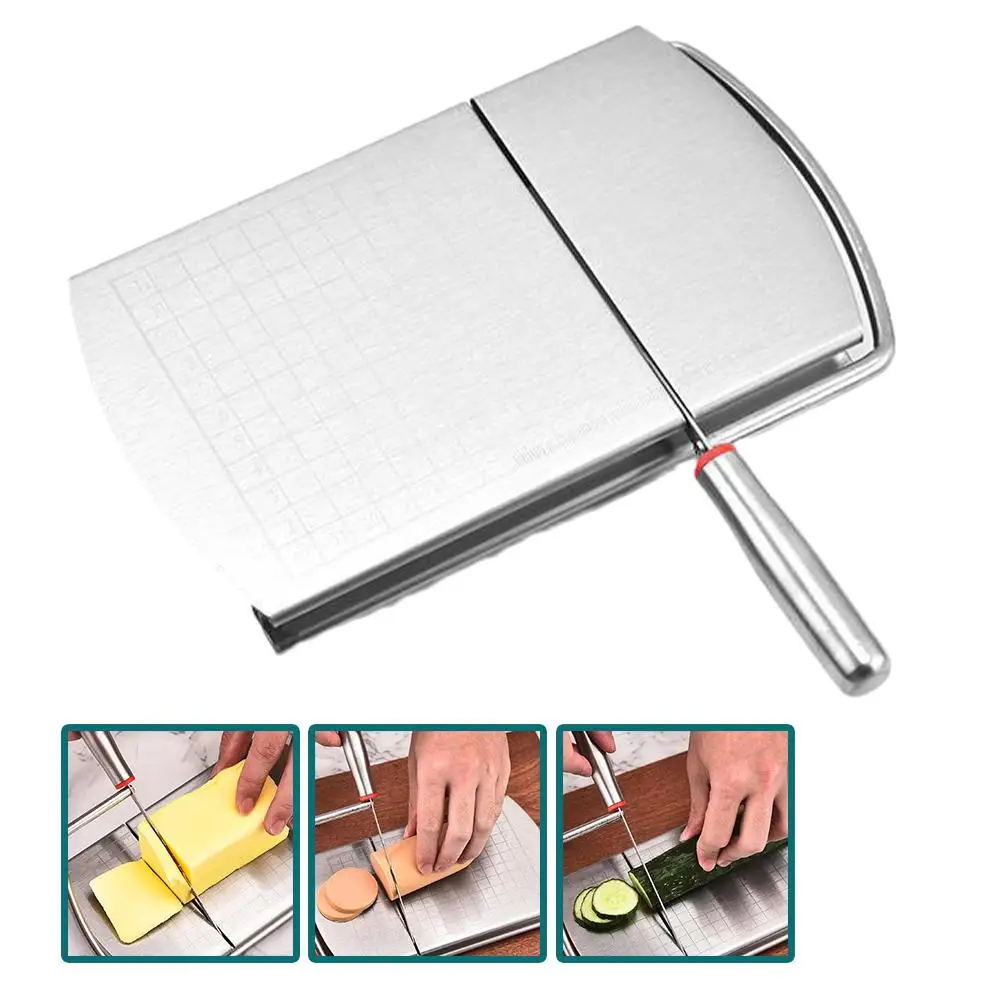 

Stainless Steel Multipurpose Cheese Slicer Cutter With Replacement Wires Kitchen 6 Food Cutter Gadgets O1D0