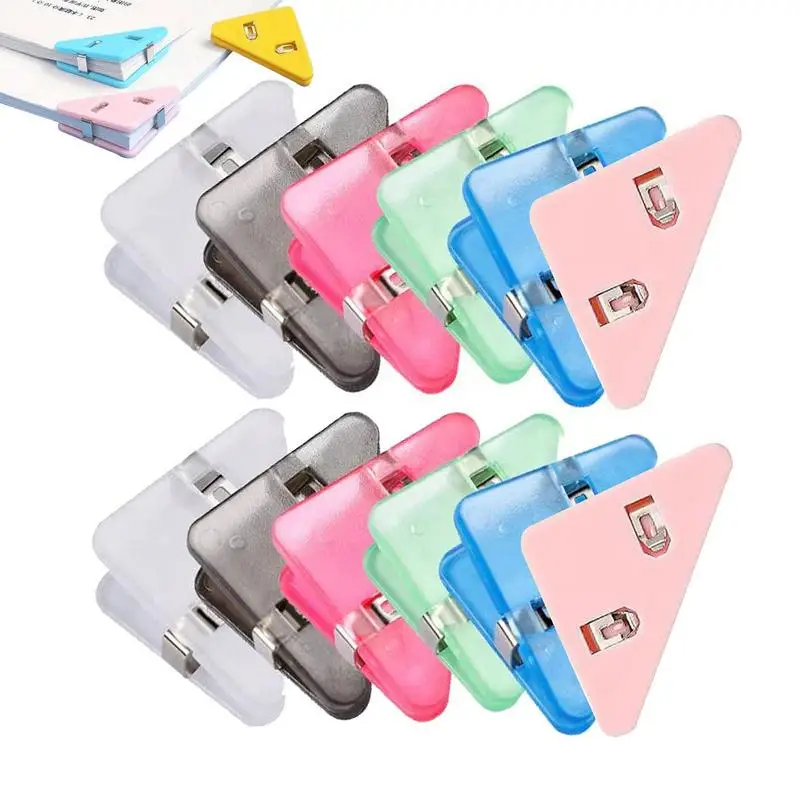 

Triangle Corner Clip Portable Triangle Clips Paper Clips Triangular Book Page Corner Data Clip Prevent Books Curling For Office