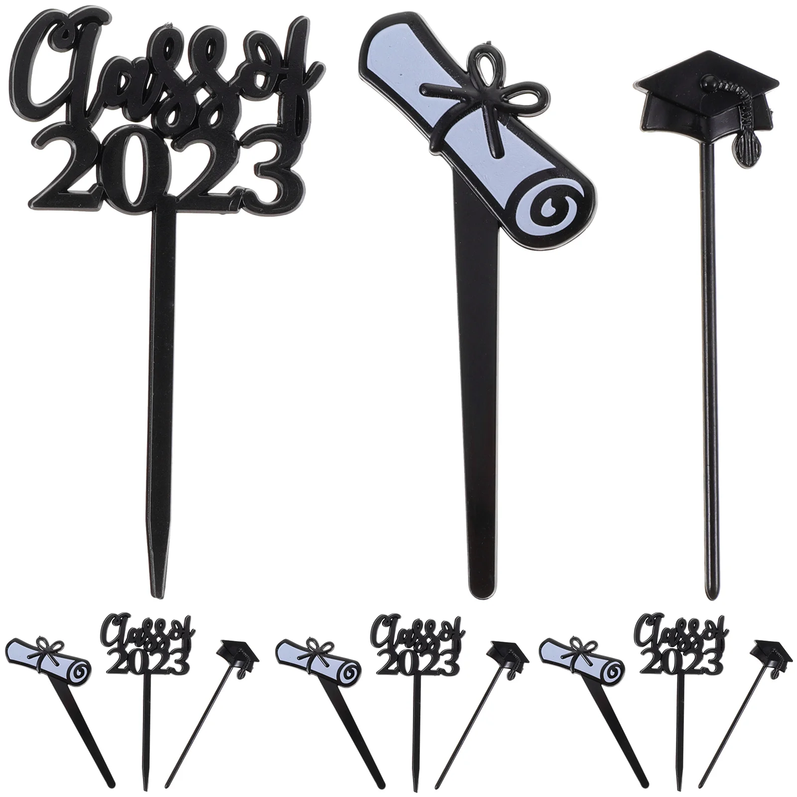 

Graduation Toppers Cupcake Grad Party Decor Class Cakes Picks Cap Decorations Pick Dessert Paper Supplies School Decoration