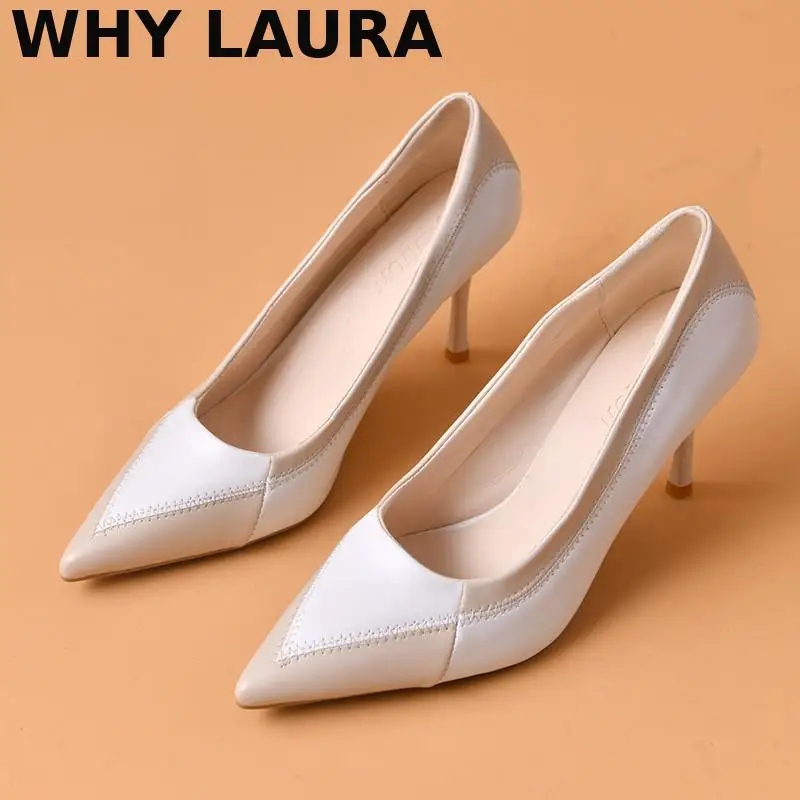 

Женские туфли на высоком каблуке Весна-лето 2022 Модные женские сексуальные туфли на высоком каблуке с острым носком туфли для вечеринки