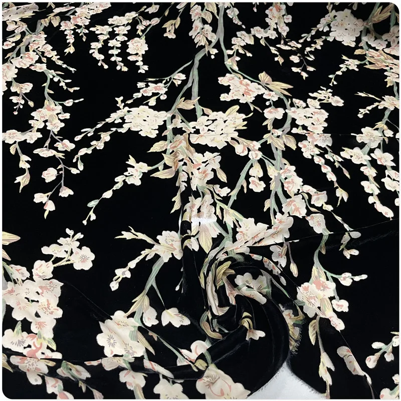 

2022 hollowed out silk bottom cloth cotton flannel rotten mulberry cheongsam dress shirt ing fabric 3