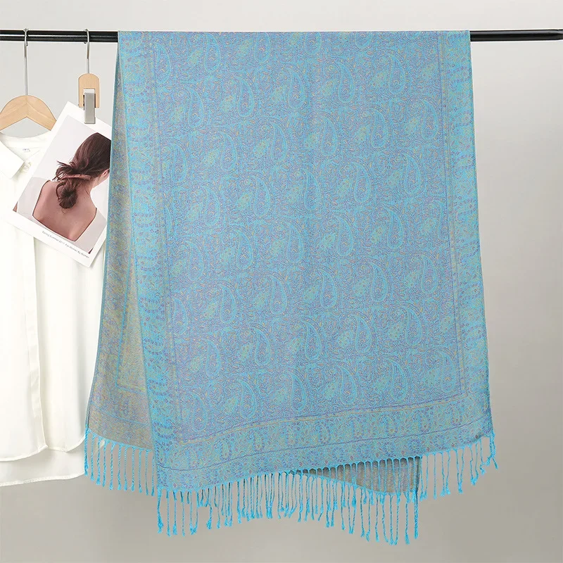 Роскошный бренд осенняя кашемировая шаль из пашмины женская накидка теплые