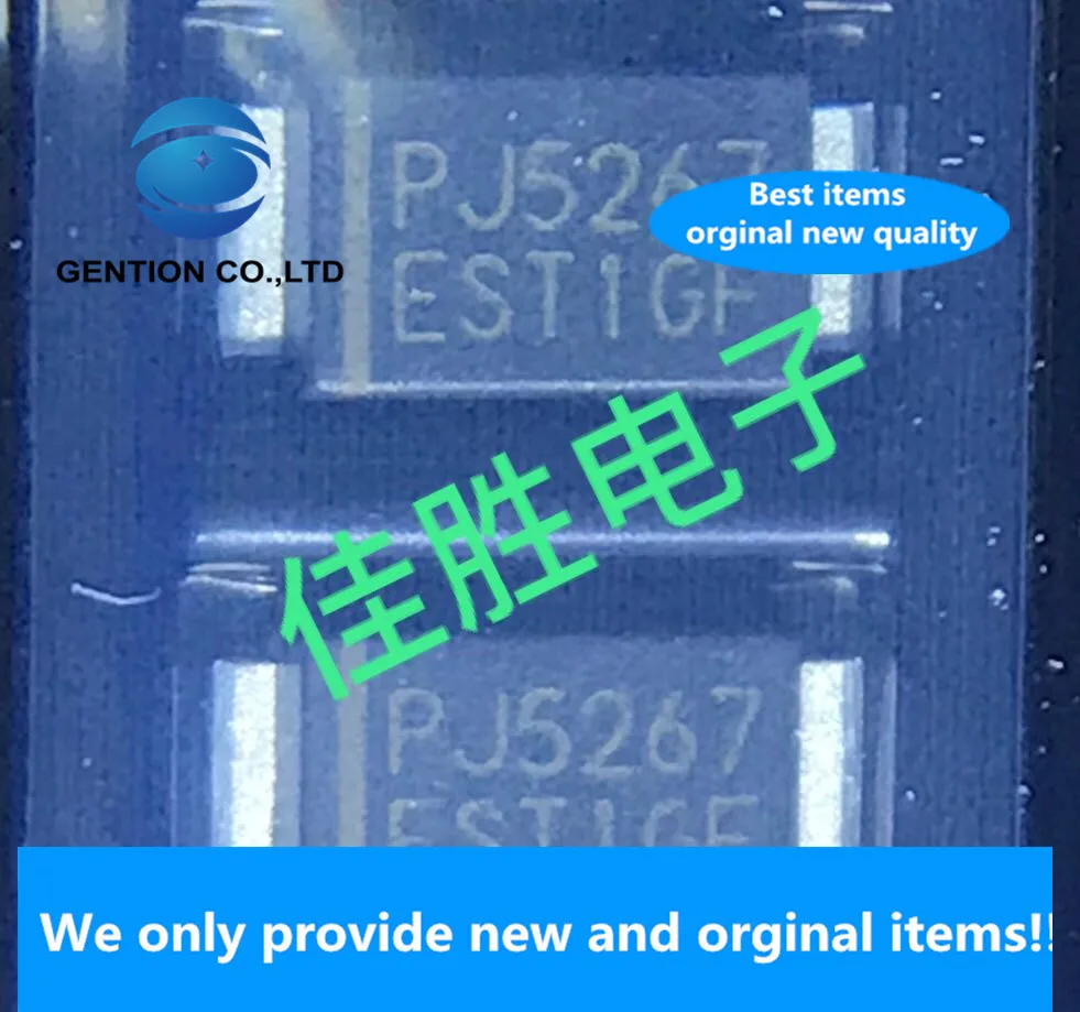 

100% Новый оригинальный сверхбыстровосстанавливающийся диод 1A400V SMAF silk screen EST1GF, 50 шт.