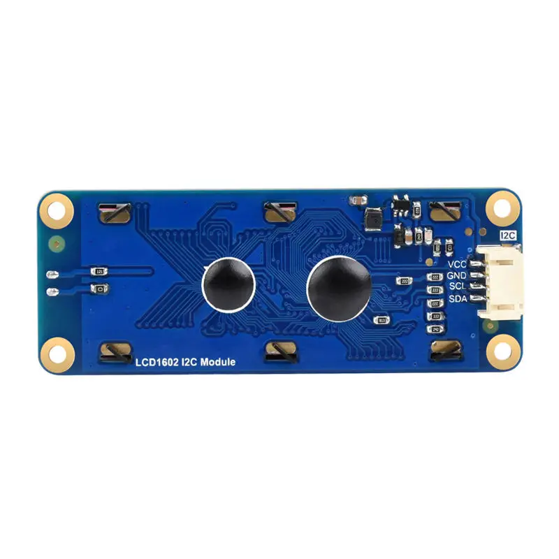 Фото Модуль LCD1602 I2C, 16x2 символьный LCD-дисплей, совместимый с Raspberry Pi/Pico/STM 3.3V/5V, с синим фоном и белым текстом. №4