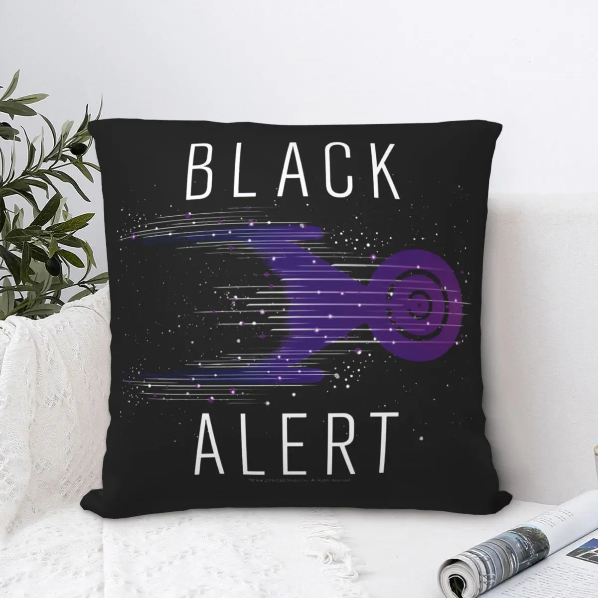 

Discovery Black Alert Ship Space Fill Throw Pillow Case Star Trek Cushion Home Sofa Chair Print Decorative Hug Pillowcase