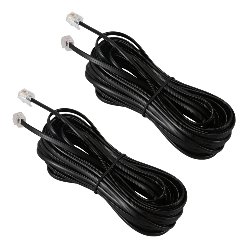 

2X RJ11 6P4C Telephone Cable Cord ADSL Modem 10 Meters