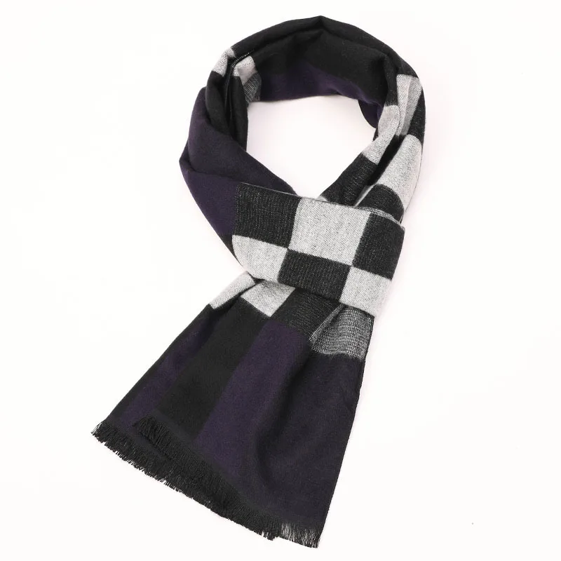 

Designer Brand Winter Men Scarf Fashion Men's Plaid Scarves Warm Pashmina Soft Long Shawl Bufandas Male Accessories Shawls