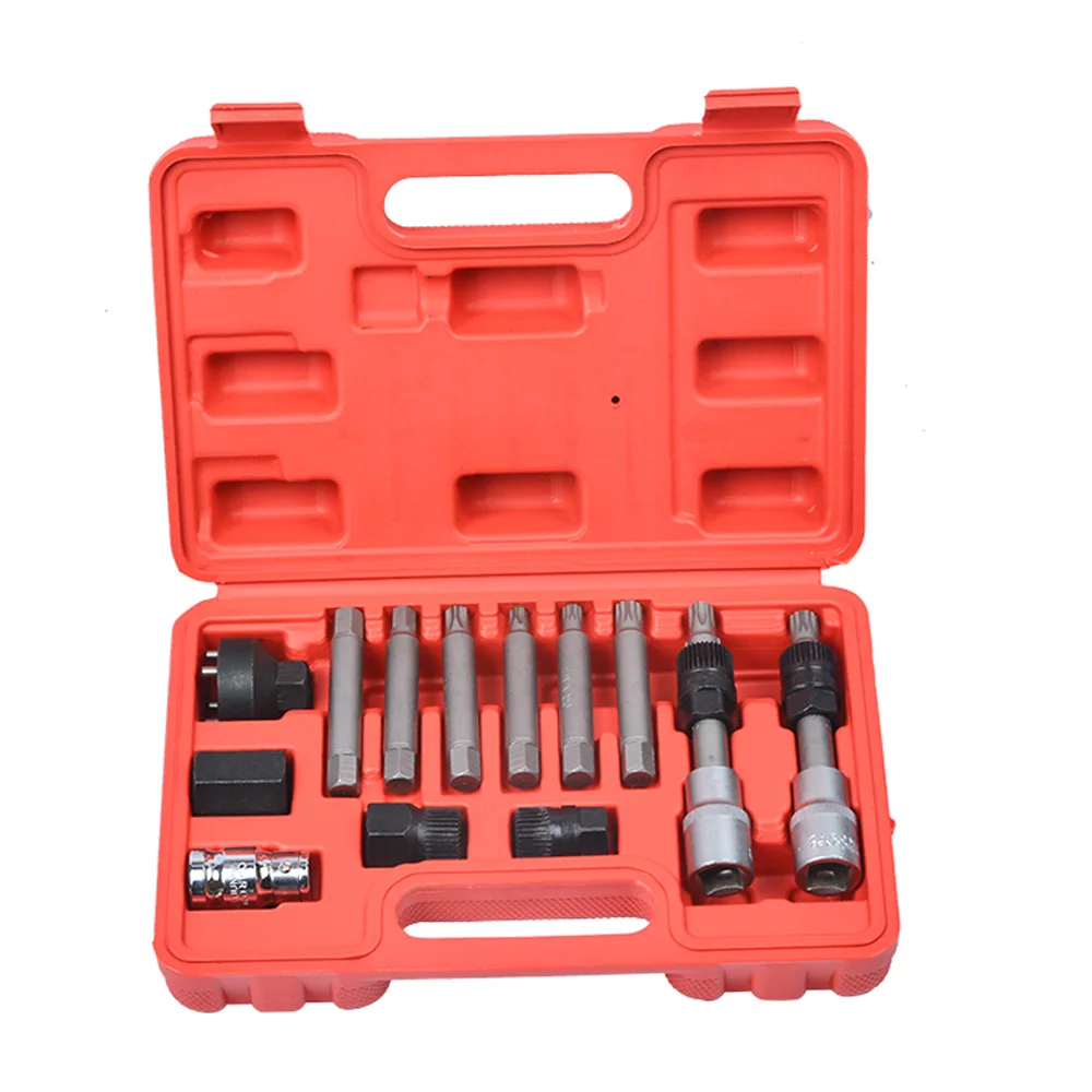 

13 Pcs Alternator Freewheel Pulley Removal Engine Pulley Tool Kit Auto Repair Tool Set For Mercedes Benz BMW