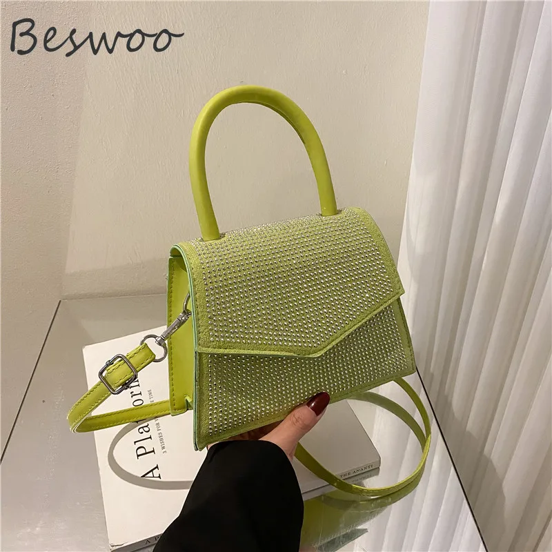 

Сумка на плечо женская с кристаллами, саквояж кросс-боди, Роскошный дизайнерский чемоданчик, лето 2022