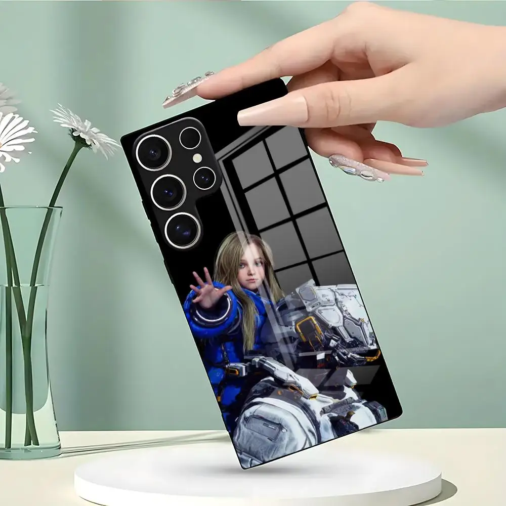 Фото Чехол для телефона Game P-PragMataS-ES для Samsung S26 S25 Edge S24 S23 S22 Ultra Plus Fe A57 A37 A17 A56 5G, стеклянный чехол №4