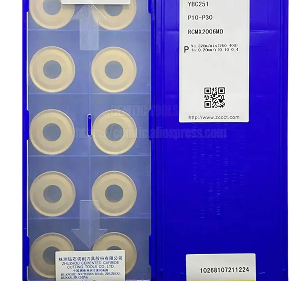 

Твердосплавные фрезерные Вставки ZCC RCMX2006MO YBC251 YBD152 YBC252 YBC152