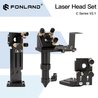 FONLAND CO2 Laser Head Set Lens D18 FL38.1 D20FL50.8/63.5/101.6mm Integrative Mount Dia25 Mirror for Laser Cutting Machine