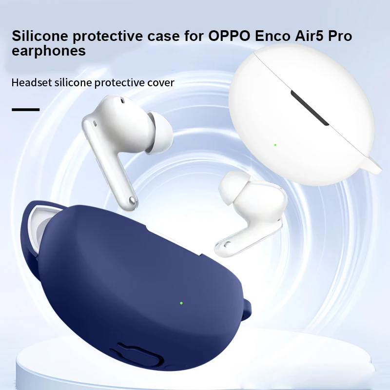 Силиконовый чехол для беспроводных наушников OPPO Enco Air5 Pro, противоударный защитный чехол, чехол с крючком (art.: 3920d8dfe3b1c) - 3920d8dfe3b1c