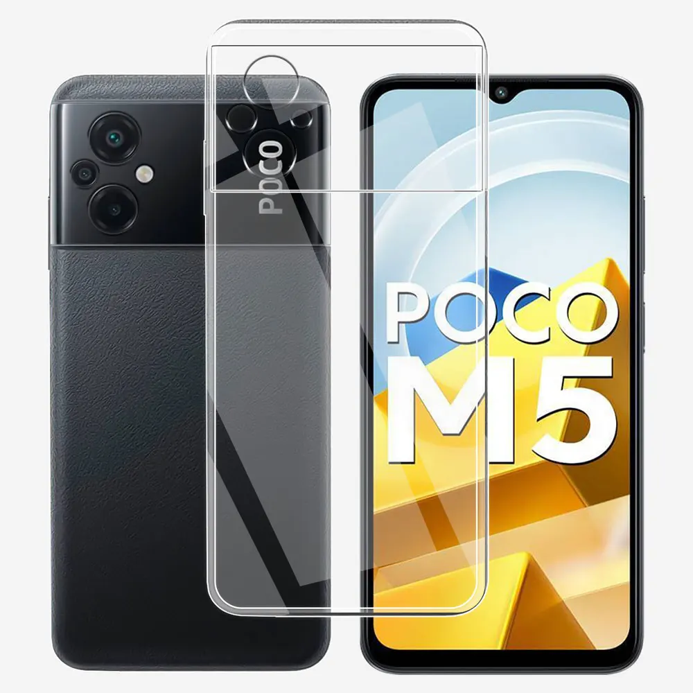 Чехол для Xiaomi Poco M5 прозрачный силиконовый мягкий ТПУ чехол телефона M5s чехлы POCO M5S