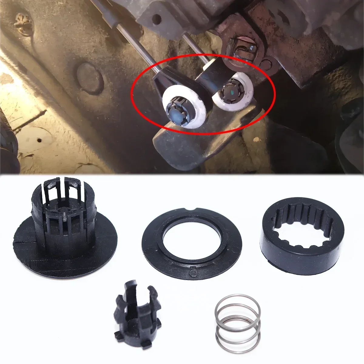 6SP Свободное крепление вывода для Ford Transit MK7 2,2 2,4 FWD, трос переключения передач, комплект для ремонта обоих концов 2006-2014