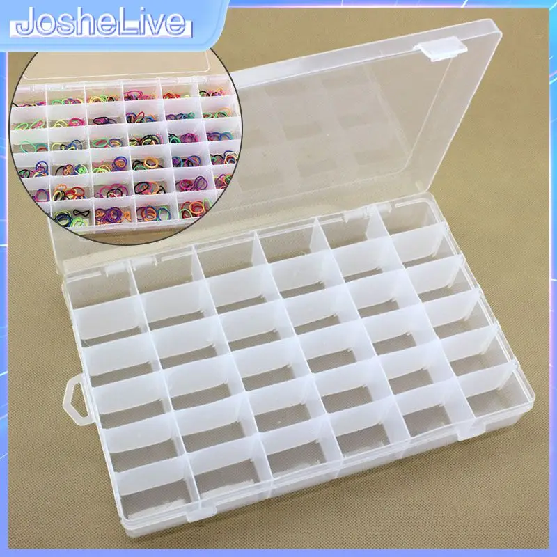 

36 Grids Plastic Storage Jewelry Box Compartment Adjustable Container For Beads Earring Box For Jewelry Rectangle Box Case
