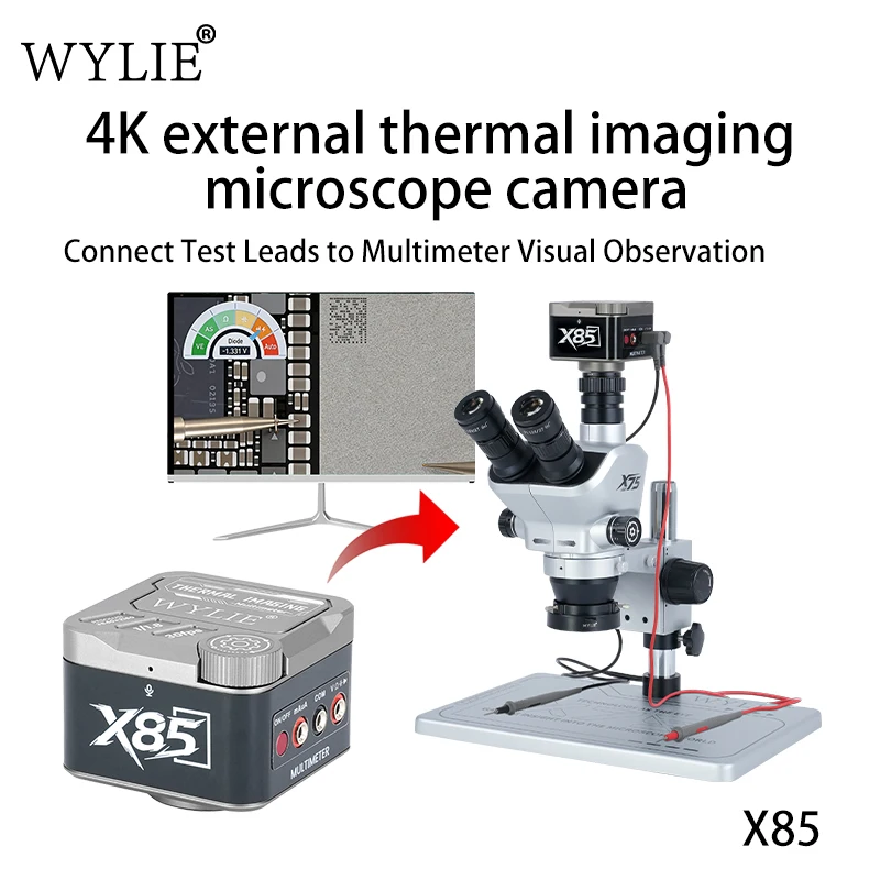 Фото Промышленная цифровая камера WYLIE X85 4K HD с высокочувствительным сенсором 1/1.8 дюйма и функцией тестирования на прочность №4