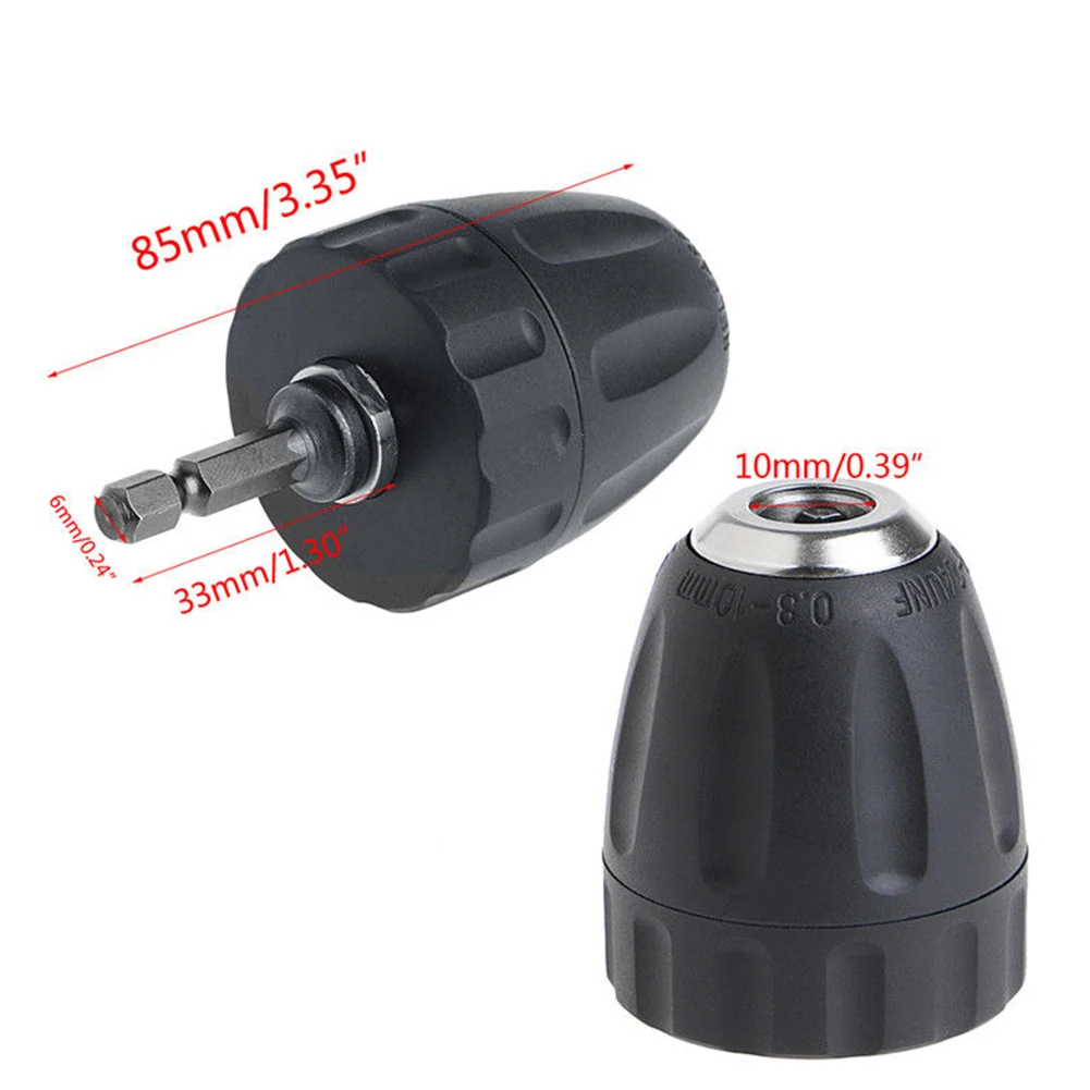 

0.8-10mm Clamping Keyless Drill Chuck Converter For Impact Drills 1050W 3/8"- 24UNF Thread Quick Change Adapter SDS-Plus Shank