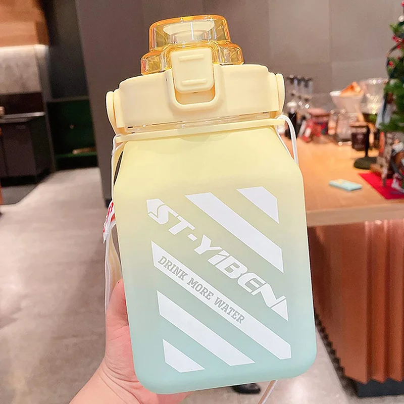 

Бутылка для воды большой емкости Корейская Спортивная офисная для детей школьная пластиковая бутылка для воды для йоги с измерением для ул...