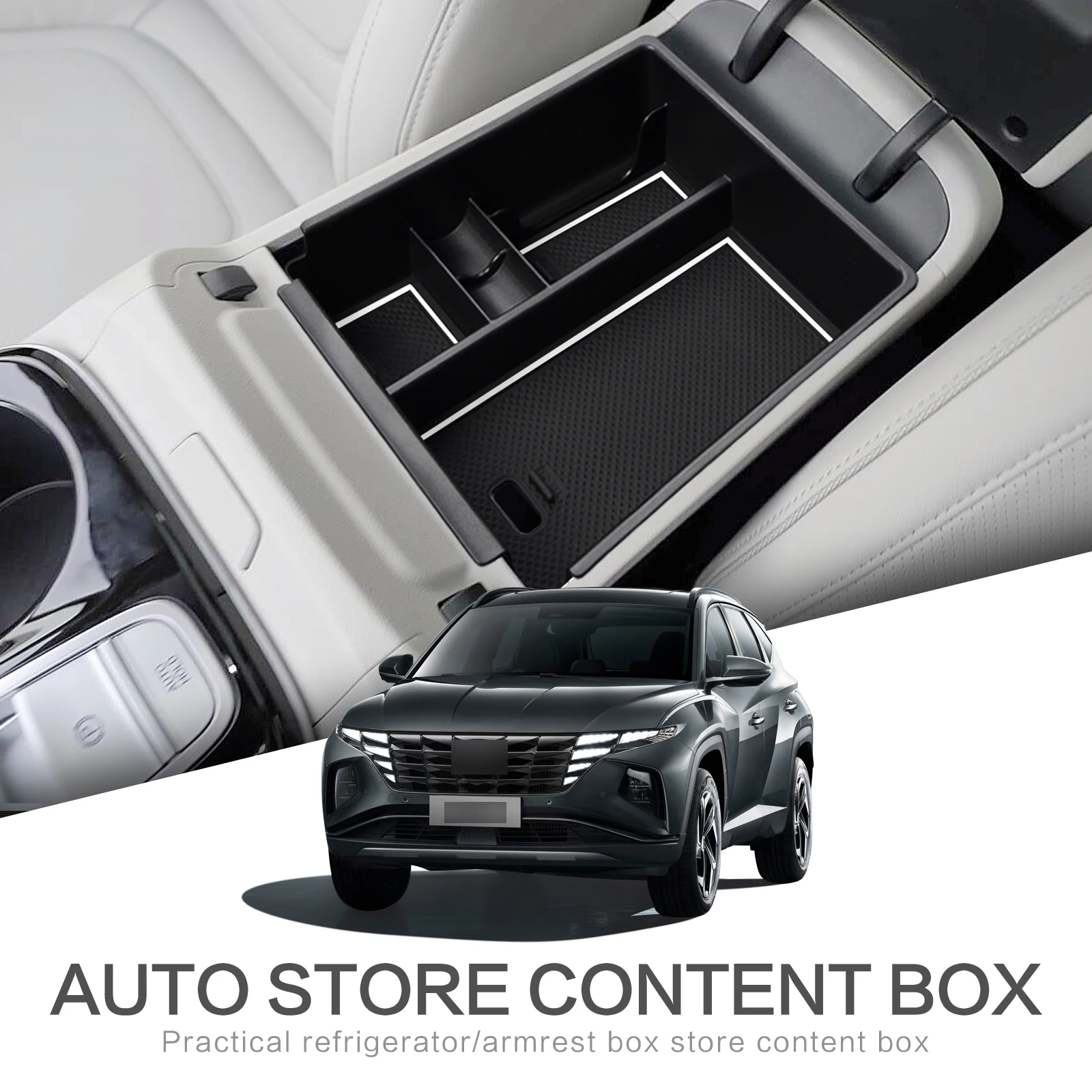 

Center Console Armrest Storage Box for Hyundai Tucson NX4 2021 2022 Car Tray Interior Accessories Tidying