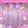 Pink Foil Curtain Fringe Pink For Backdrop Party Back Drop Photo Booth Wedding Graduations Birthday Christmas Event 3