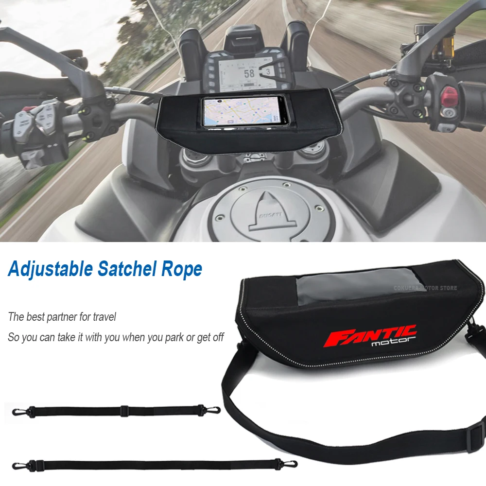 

FOR Fantic Motor Motorcycle 2023 new Waterproof motorcycle handlebar travel navigation bag